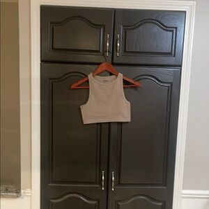 Ladies Sleeveless Tan Top